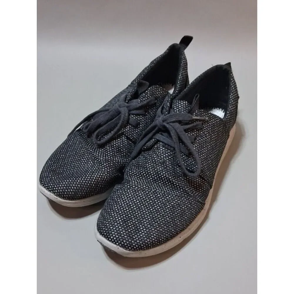 TOMS Women's Cabrillo TRVL LITE Black Speckled Knit Sneakers Size 9 No Insoles